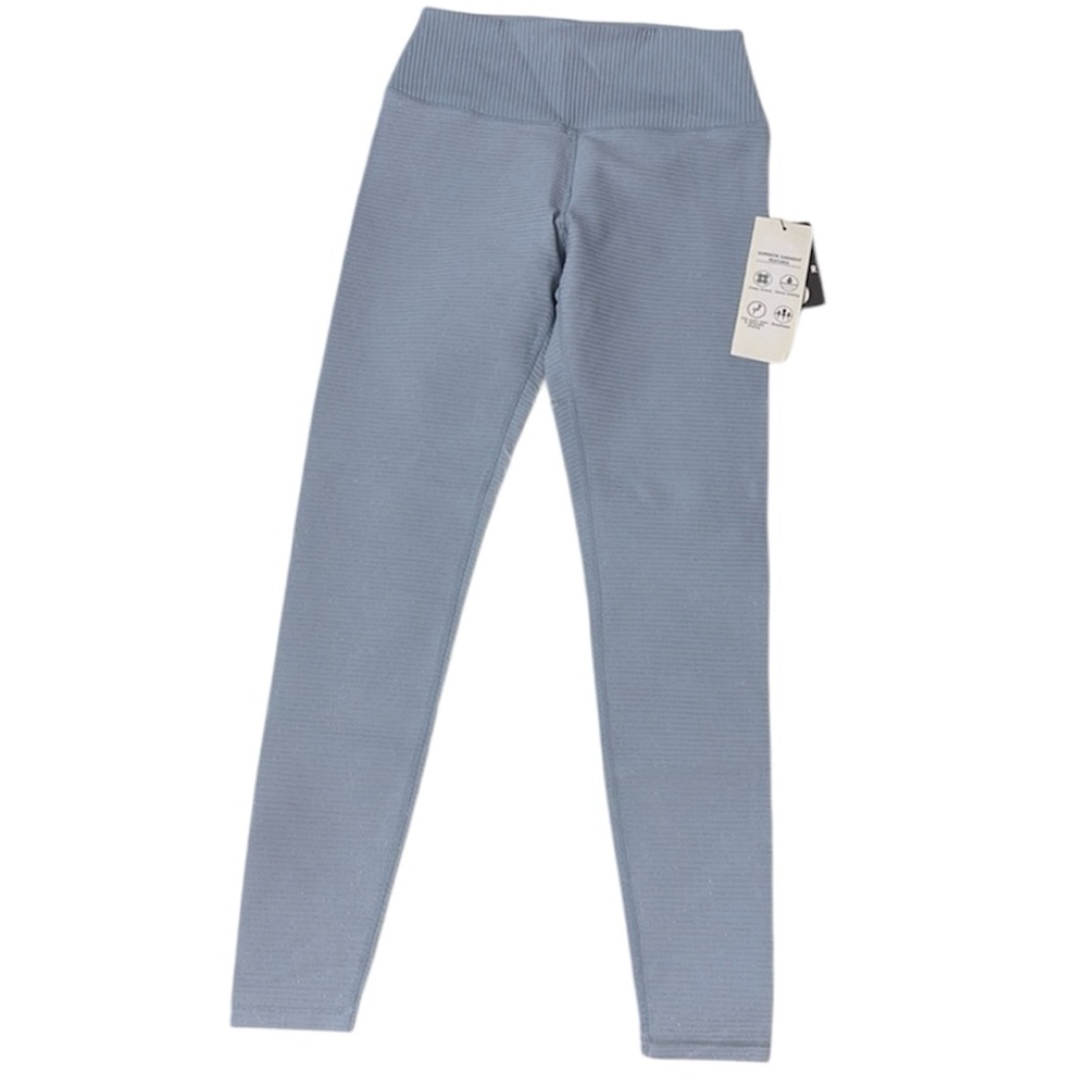 NWT Glyder Light Blue Sparkly Leggings S